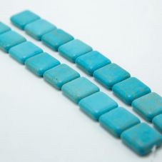 Blue Dyed Howlite Square Beads Gemstone Beads