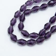 Purple Faceted Oval Beads