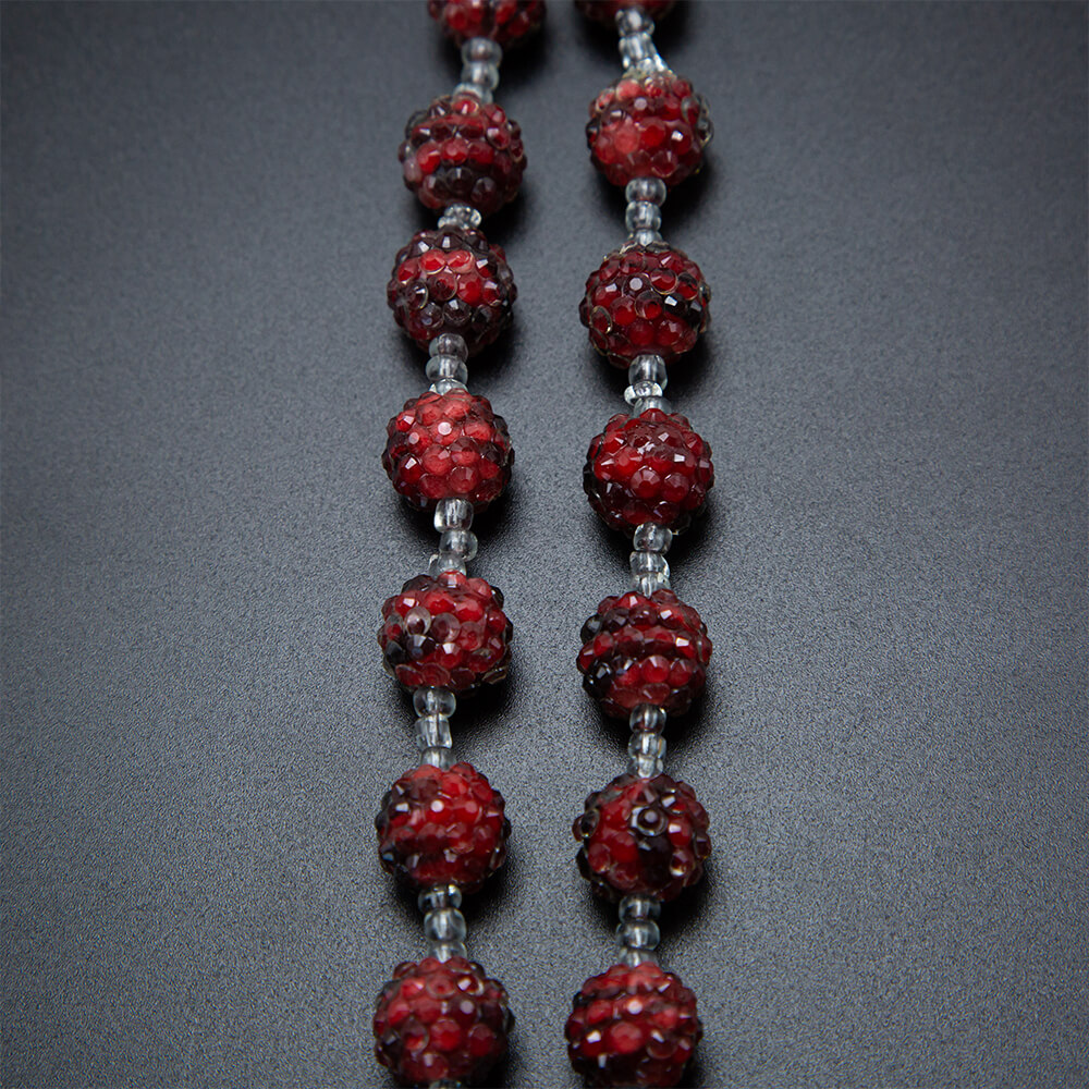 Red Acrylic Rhinestone Beads