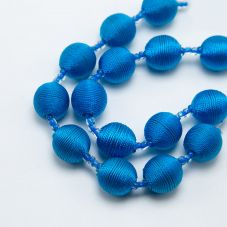 Round Acrylic Beads with Blue Cord Acrylic Beadss