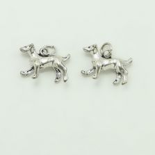 Dog Antique Silver Charm