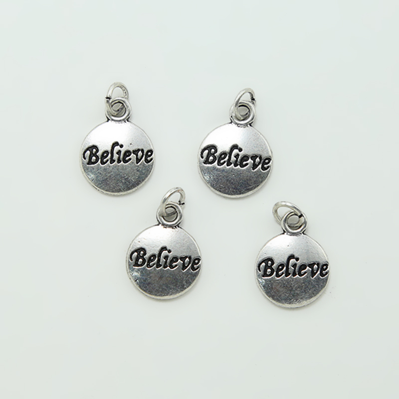 Believe  Antique Silver Charm