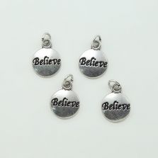 Believe  Antique Silver Charm