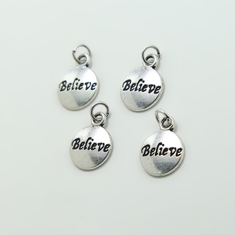 Believe  Antique Silver Charm