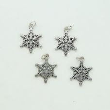 Snowflake Antique Silver Charm