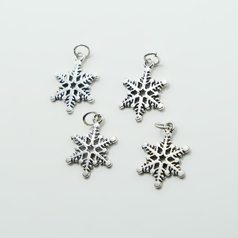 Snowflake Antique Silver Charm