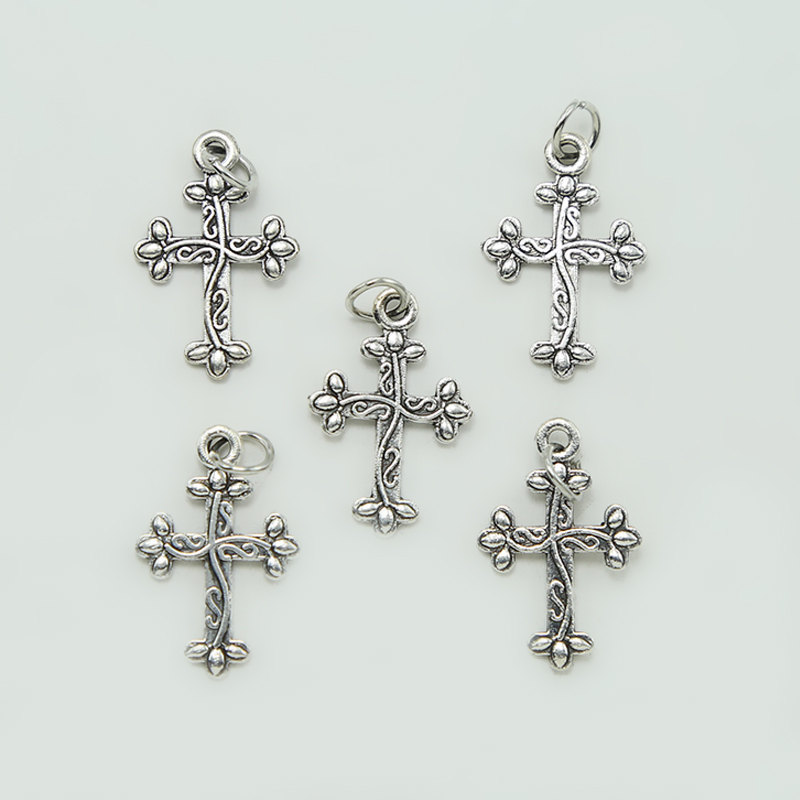 Sm.Cross Antique Silver Charm