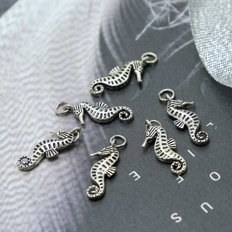 Seahorse Antique Silver Charm