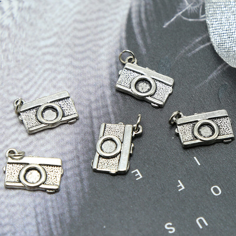 Camera Antique Silver Charm