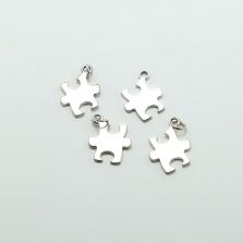 Puzzle Piece Antique Silver Charm