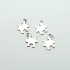 Puzzle Piece Antique Silver Charm