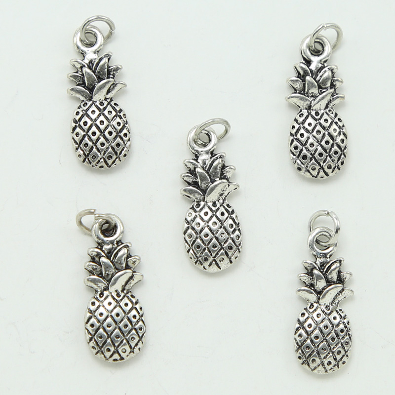 Pineapple Antique Silver Charm