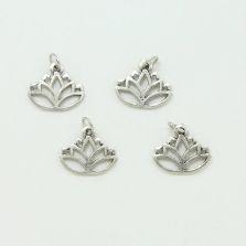 Lotus Antique Silver Charm