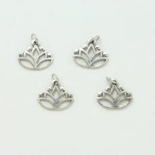 Lotus Antique Silver Charm