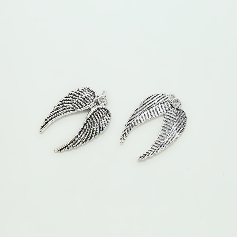 Wing Antique Silver Charm