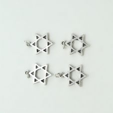 Star Of David Antique Silver Charm