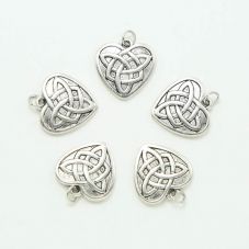 Celtic Heart Antique Silver Charm