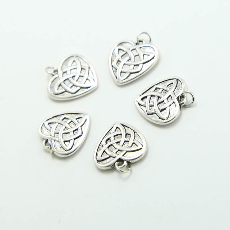 Celtic Heart Antique Silver Charm