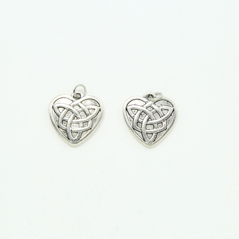 Celtic Heart Antique Silver Charm