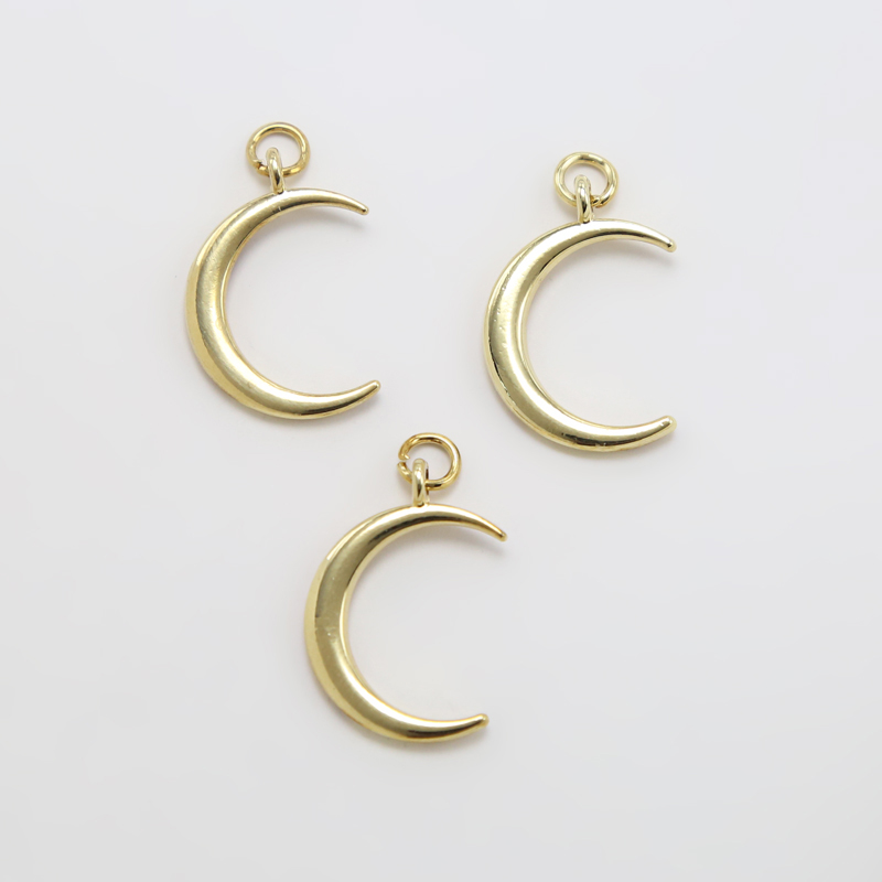 Moon 14K Real Gold Plated Charm