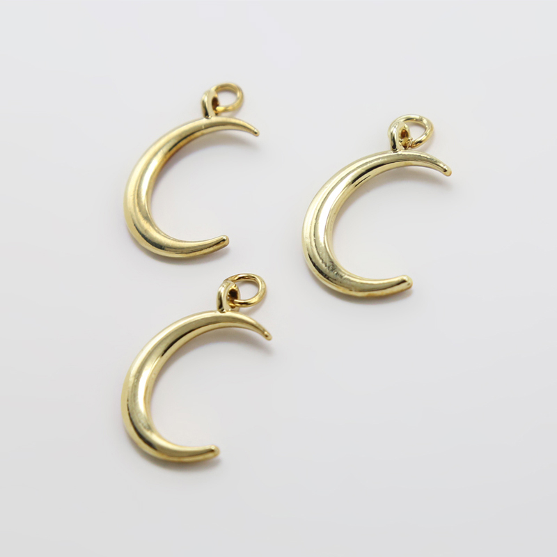 Moon 14K Real Gold Plated Charm