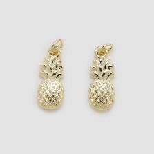 Pineapple 14K Real Gold Plated Charm