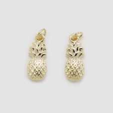 Pineapple 14K Real Gold Plated Charm