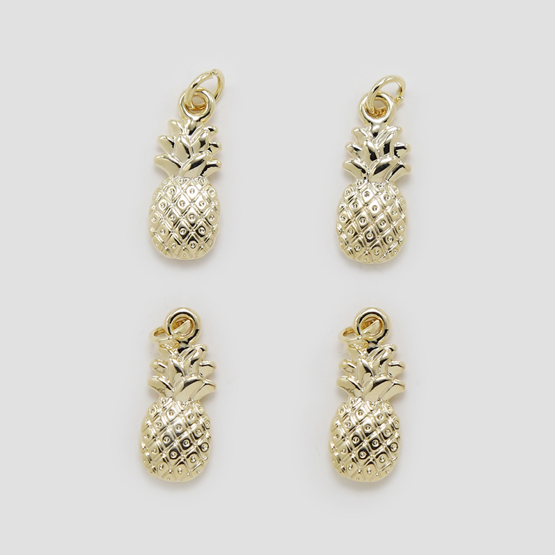 Pineapple 14K Real Gold Plated Charm