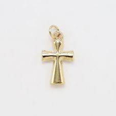 Cross 14K Real Gold Plated Charm