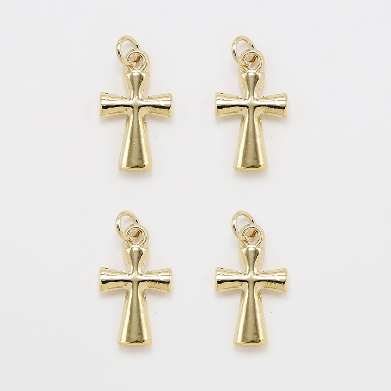 Cross 14K Real Gold Plated Charm