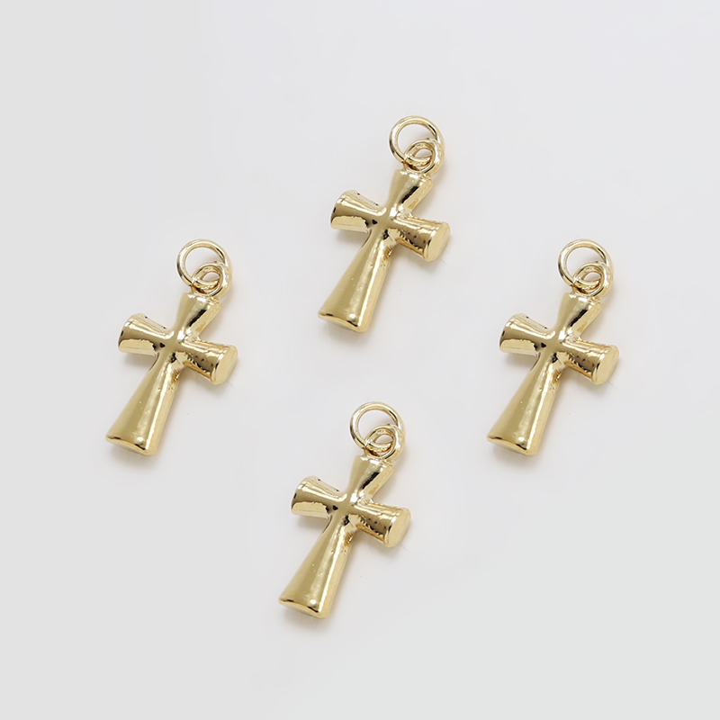 Cross 14K Real Gold Plated Charm