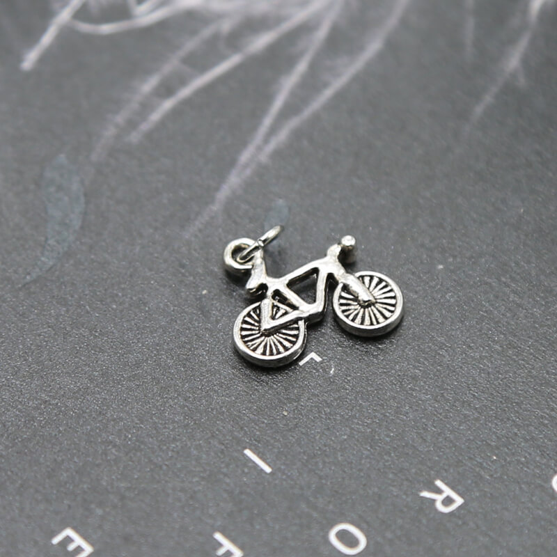 Bicycle Antique Silver Charm