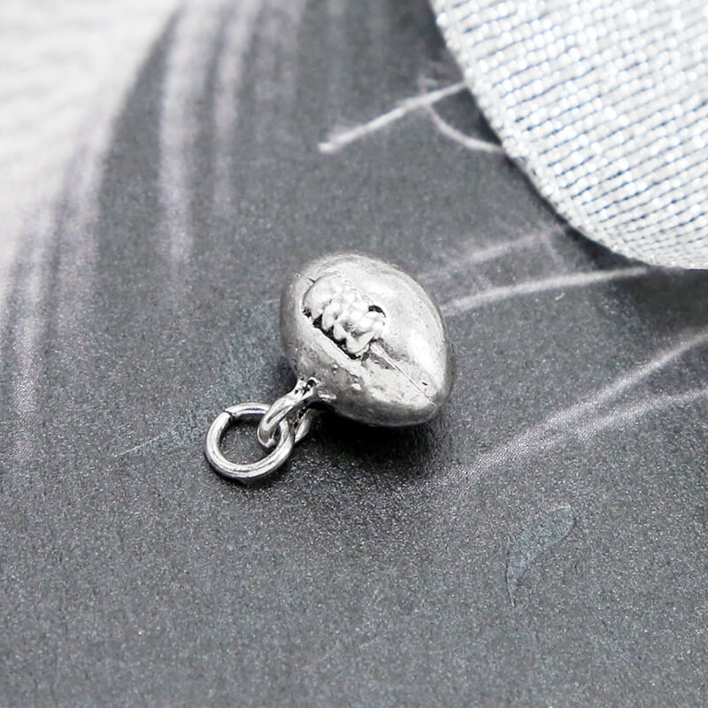 Football Antique Silver Charm