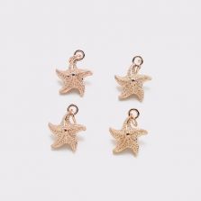 Starfish 14K Real Rose Gold Plated Charm