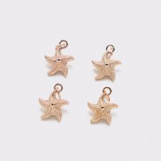 Starfish 14K Real Rose Gold Plated Charm