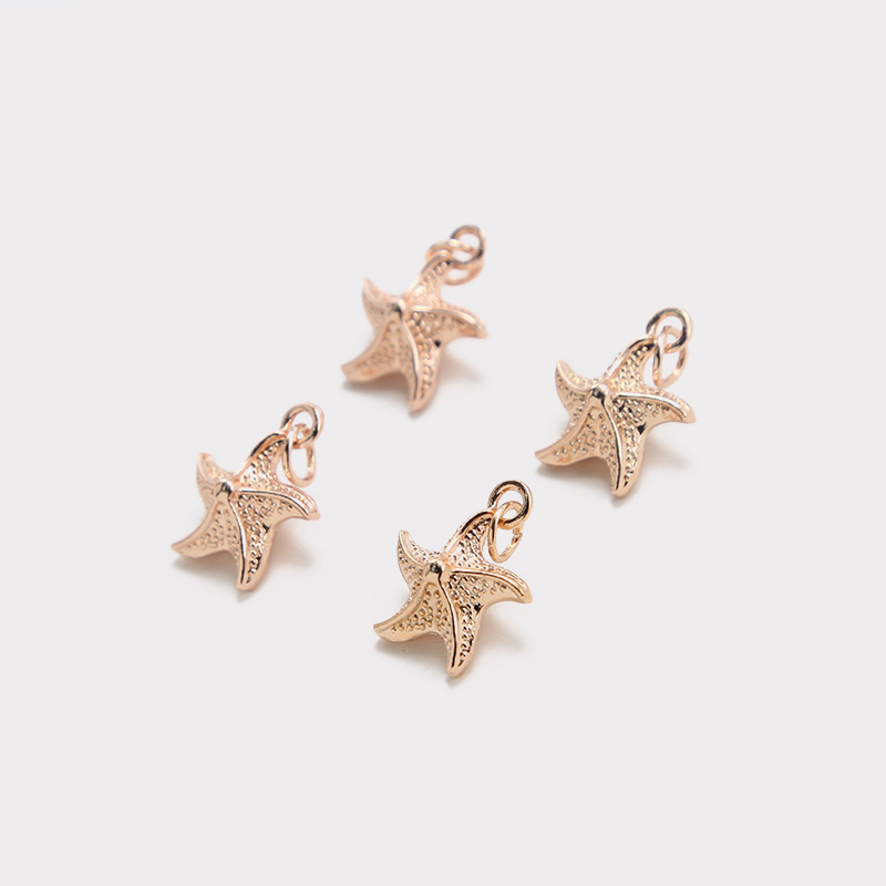 Starfish 14K Real Rose Gold Plated Charm
