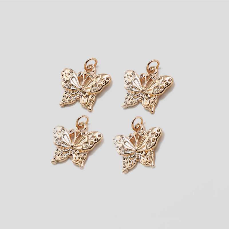 Butterfly 14K Real Rose Gold Plated Charm