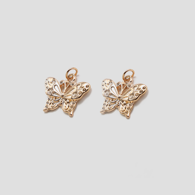 Butterfly 14K Real Rose Gold Plated Charm