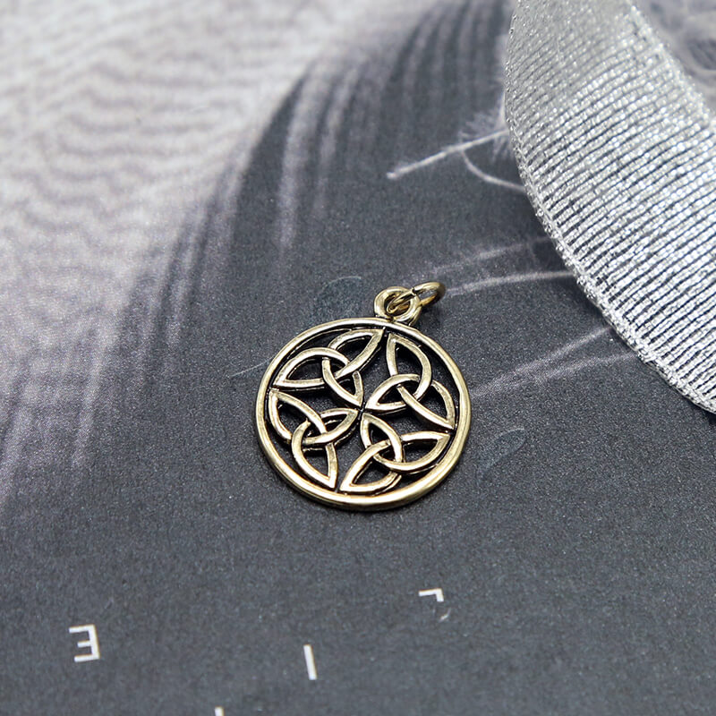 Celtic 14K Real Antique Gold Plated Charm