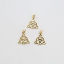 Celtic Triangle 14K Real Gold Plated Charm
