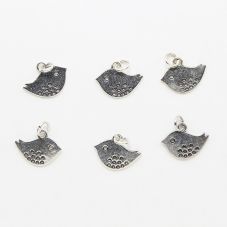 Bird Antique Silver Charm