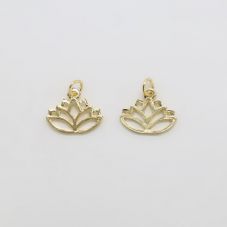 Lotus 14K Real Gold Plated Charm