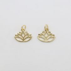 Lotus 14K Real Gold Plated Charm