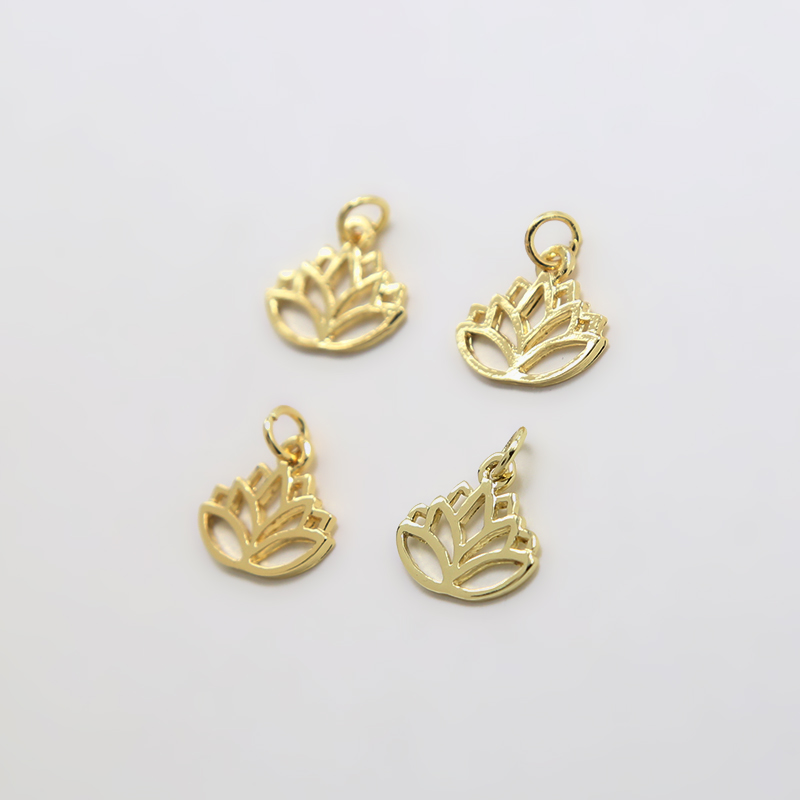 Lotus 14K Real Gold Plated Charm