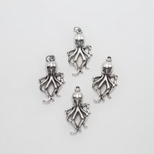 Octopus Antique Silver Charm