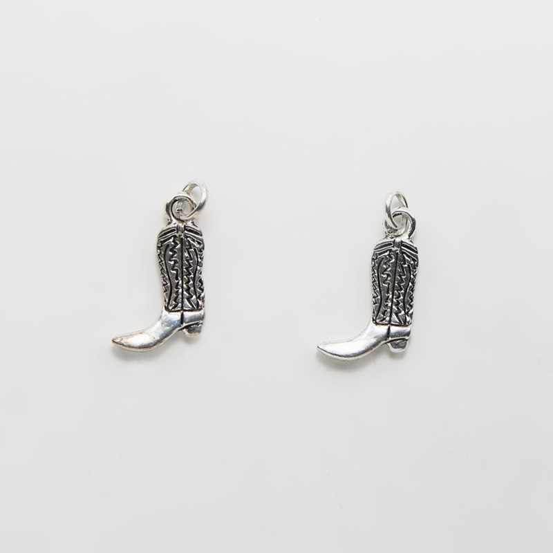 Cowboy Boot Antique Silver Charm