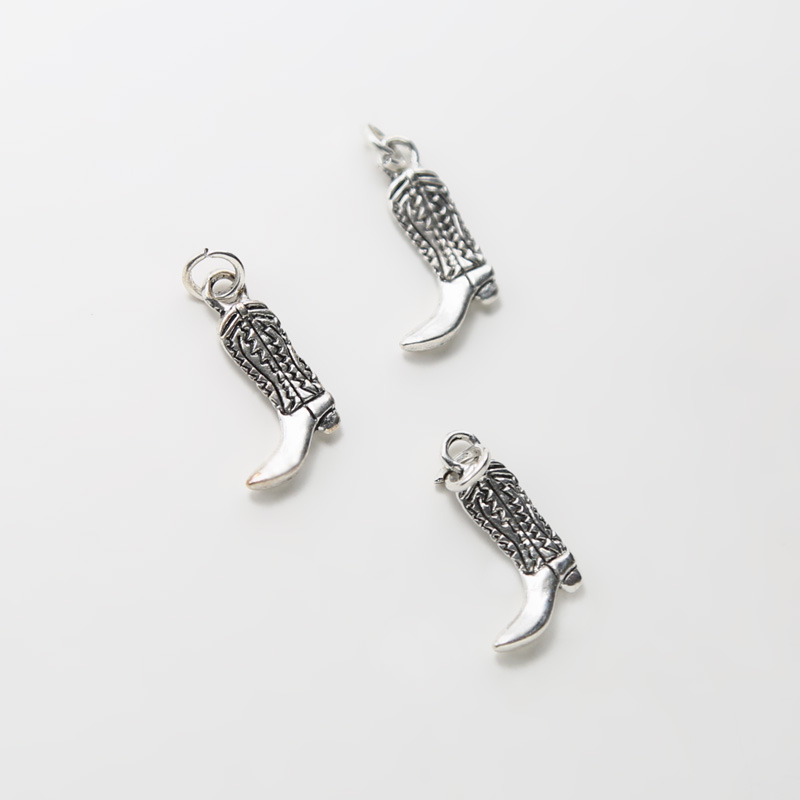 Cowboy Boot Antique Silver Charm