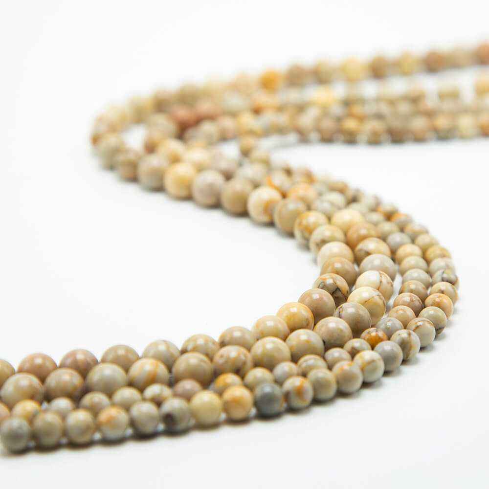 White Howlite Round Beads