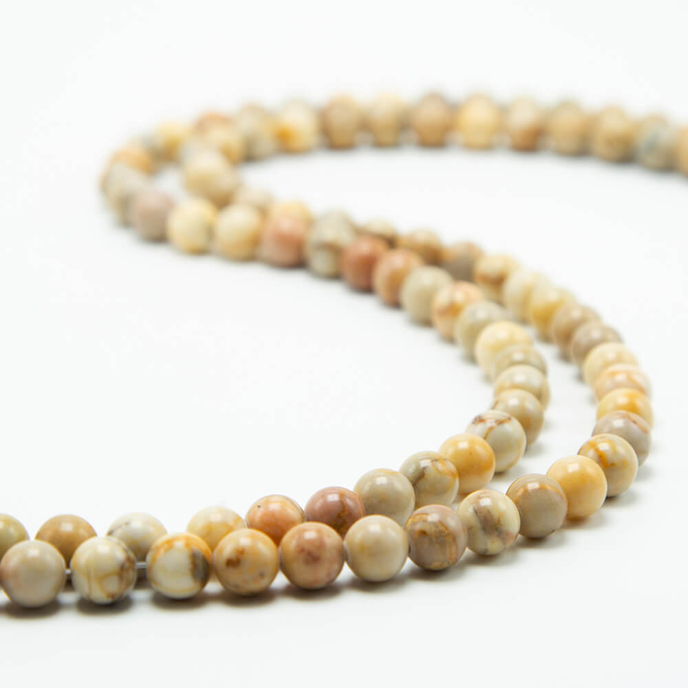 White Howlite Round Beads