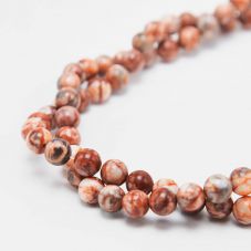 Blood Vein Stone Round Beads